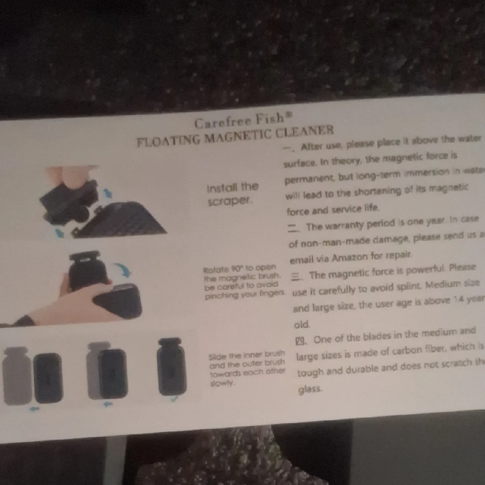 Floating Magnetic Cleaner - Black
